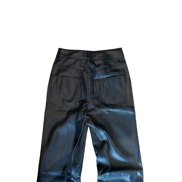 Zara 90s full length faux leather trouser size 2 - Picture 6 of 6